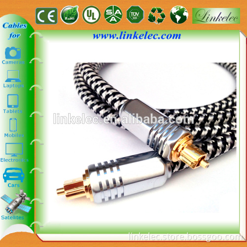 Digital Optical Audio Toslink to Toslink Cable with Nylon Mesh